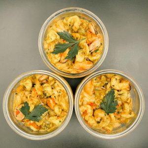 repas à emporter, plat à emporter, plat thaï, bocal, bocaux, nouilles sautées